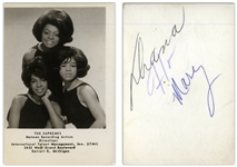 The Supremes Photo Signed by all 3, Including Florence Ballard -- With Epperson COA